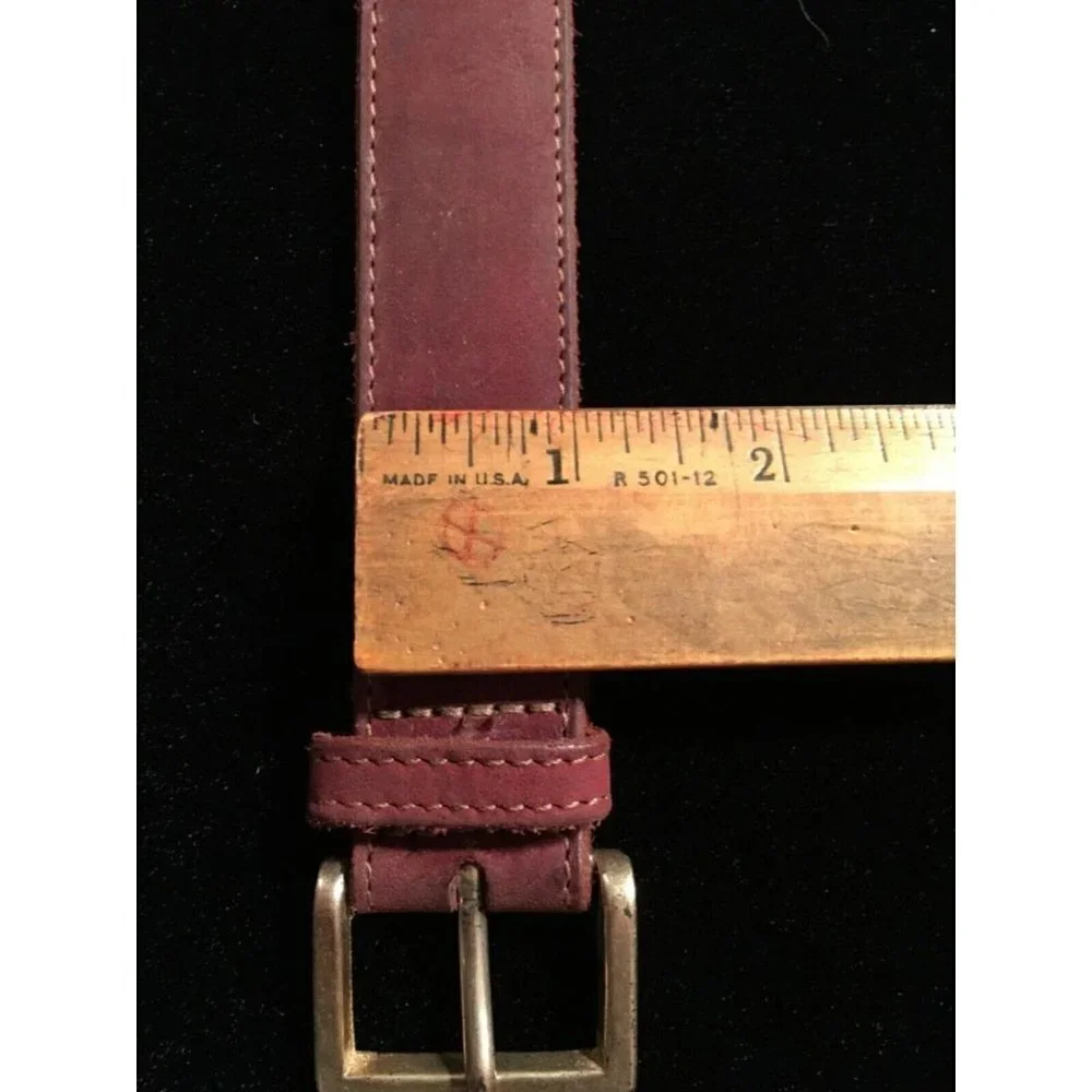 LIMITED 100% Genuine Suede Leather Women’s Belt, Berry color, Pre-owned